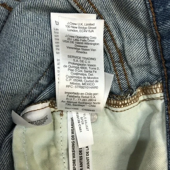 J Crew Light Wash Ripped Slim Boyfriend Jeans Size 29 High Waist - Picture 12 of 13